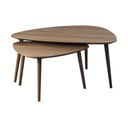Rjave mizice v hrastovem dekorju v kompletu 2 ks 70x100 cm Adda – Unique Furniture