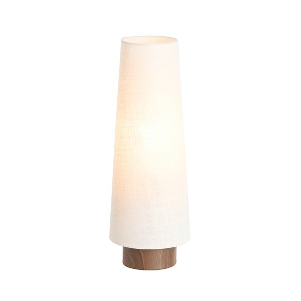 Kremno bela kovinska namizna svetilka s tekstilnim senčilom (višina 42 cm) Howie – Light & Living-image-1