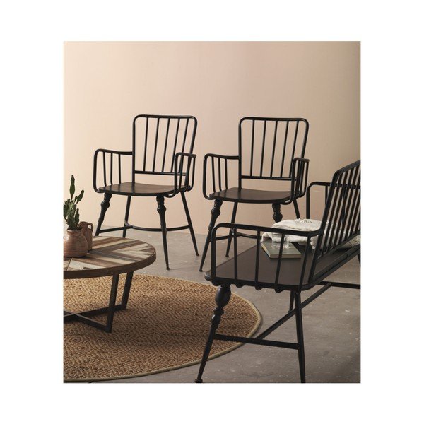 Črna kovinska klop Geese Gap-image-2