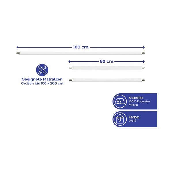 Beli napenjalci za rjuhe v kompletu 3 ks 2,5x100 cm - Maximex-image-4