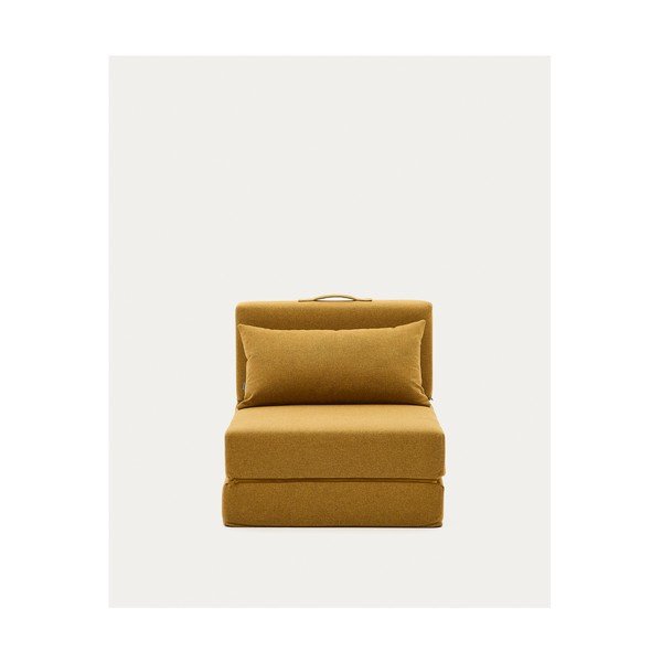 Gorčično rumen raztegljiv fotelj Arty – Kave Home-image-2