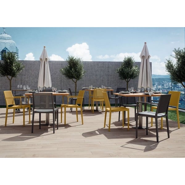 Rumen plastičen vrtni stol Grid – Rojaplast-image-3