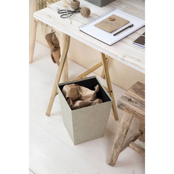 Bež koš za smeti Sofia Canvas Paper Laminate – Bigso-image-2