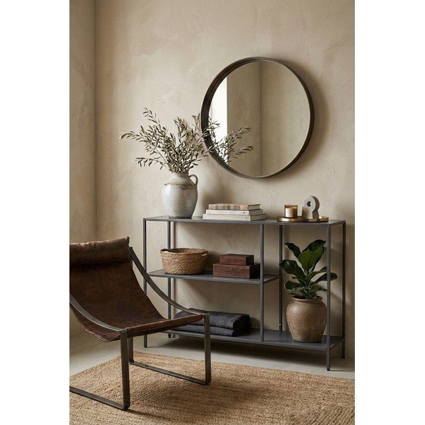 Siva jeklena stranska mizica 30x120 cm Acero – Premier Housewares-image-2