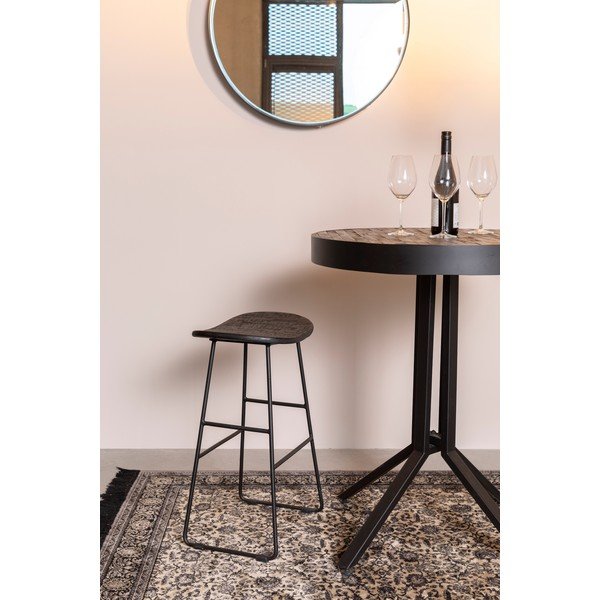 Črn barsko stol 2 ks (višina sedeža 62 cm) Tangle – White Label-image-1