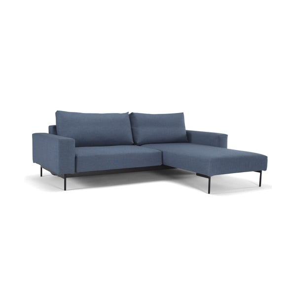 Modra raztegljiva kavč postelja Inovacija Bragi