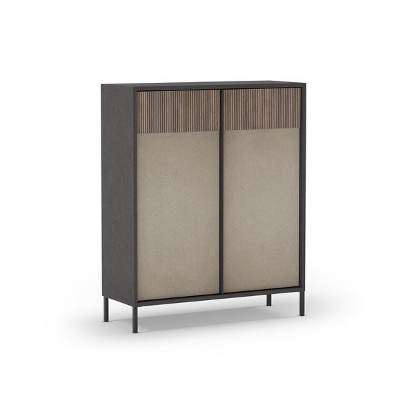 Antracitno sivo-svetlo rjava omarica 106x130 cm Amalia – Marckeric-image-3