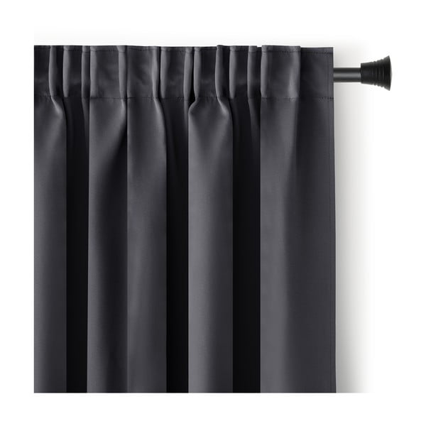 Antracitno siva zatemnitvena izolacijska zavesa 140x245 cm Pleat – Restilo