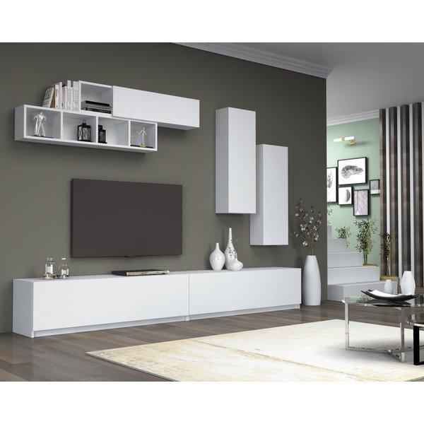 Bela TV mizica 140x40 cm Dona - Gauge Concept-image-2