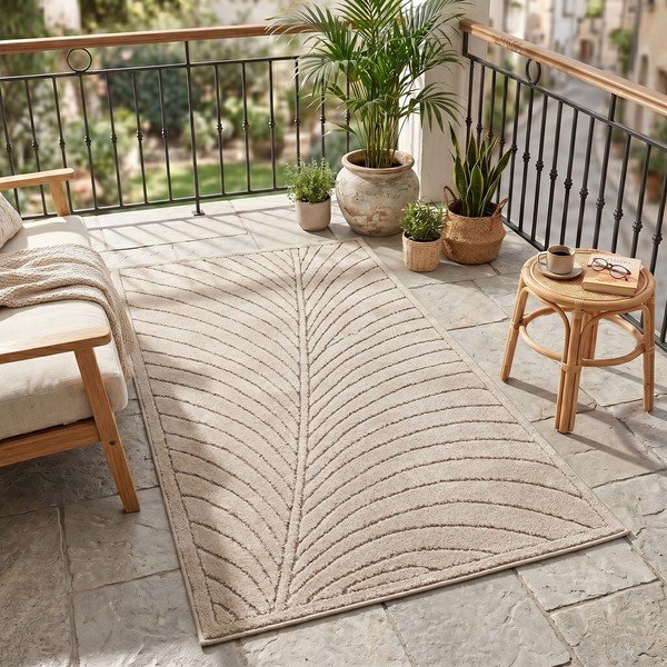 Bež zunanji in notranji tekač 80x250 cm Nova 1204 – Ayyildiz Carpets-image-1