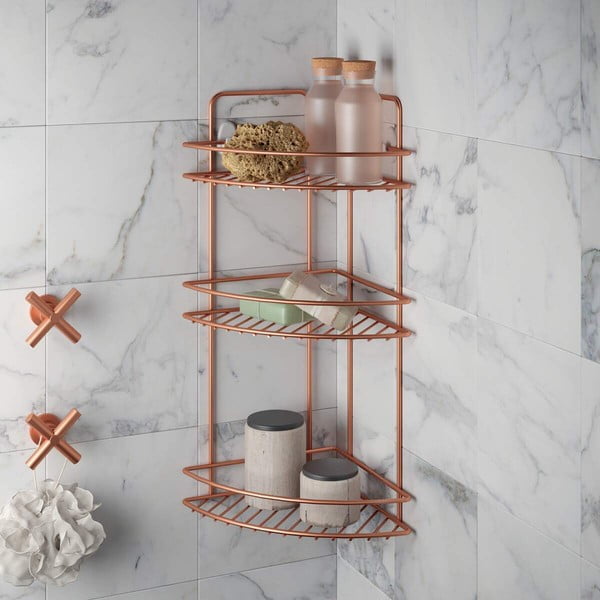 Kopalniška kotna polica s tremi nivoji Metaltex Copper-image-2