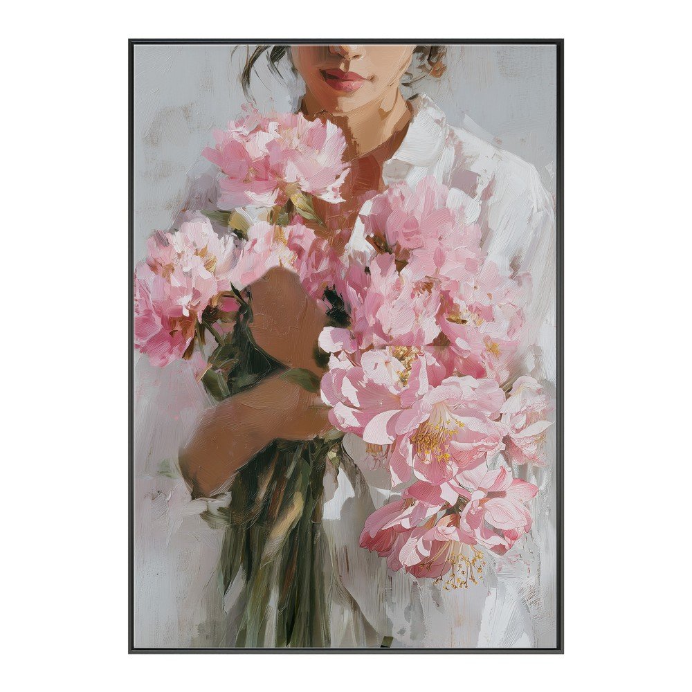 Tiskana slika z okvirjem/na platnu 70x100 cm Floral Embrace
