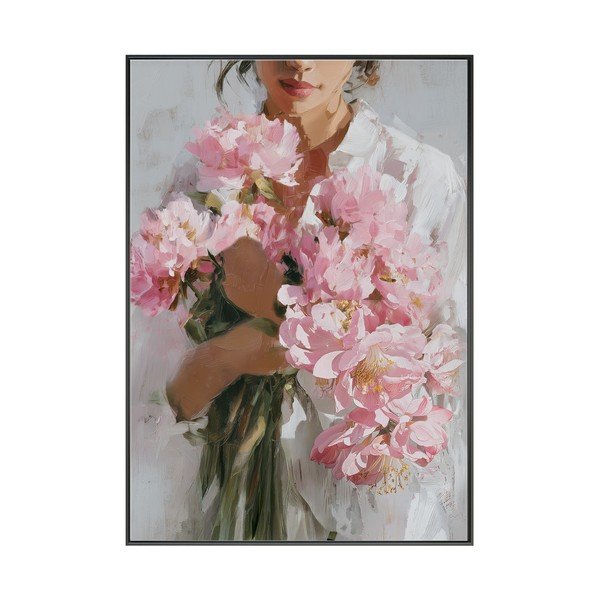 Tiskana slika z okvirjem/na platnu 70x100 cm Floral Embrace – Styler
