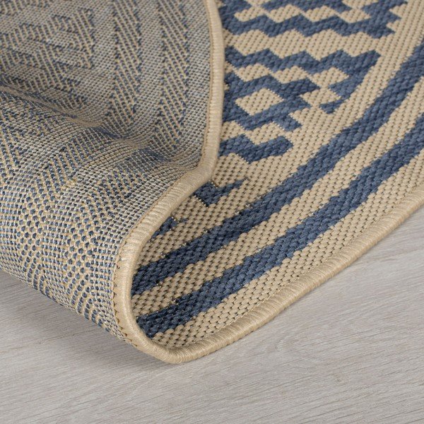 Modro-bež okrogla zunanja preproga ø 160 cm Moretti - Flair Rugs-image-3