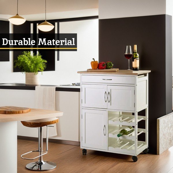 Bambusov servirni voziček na kolesih 37x67 cm Harlow – Premier Housewares-image-2