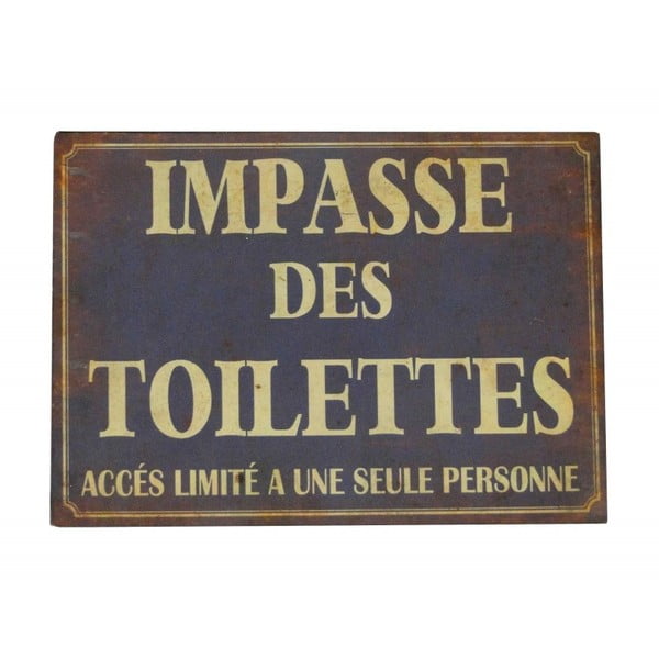 Dekorativni znak 21x15 cm Impasse Des Toilettes – Antic Line