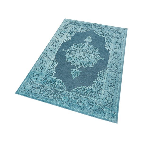 Modra preproga iz viskoze Mint Rugs Willow, 120 x 170 cm-image-3