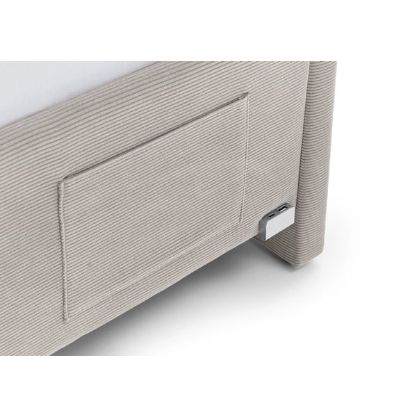 Bež oblazinjena kotna otroška postelja brez letvenega dna 90x200 cm Cool – Meise Möbel-image-2