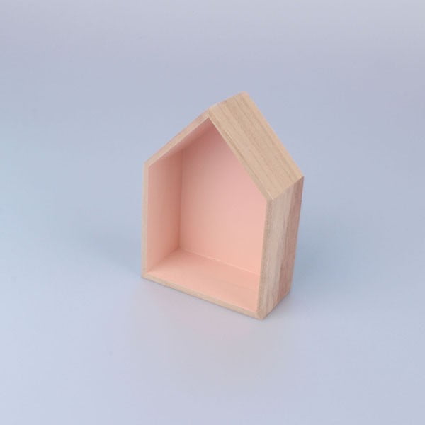 Viseča polica Hiša 12x17 cm, roza