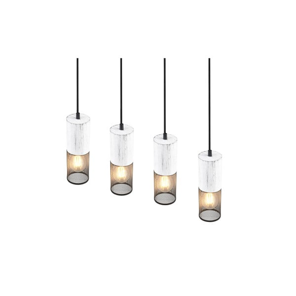 Črna/bela viseča svetilka Tosh – Trio-image-1