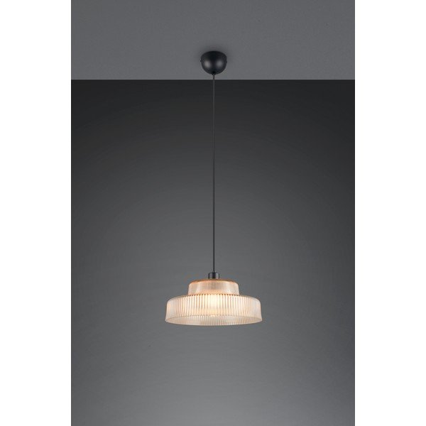 Jantarna viseča svetilka s steklenim senčilom ø 35 cm Abella – Reality-image-1