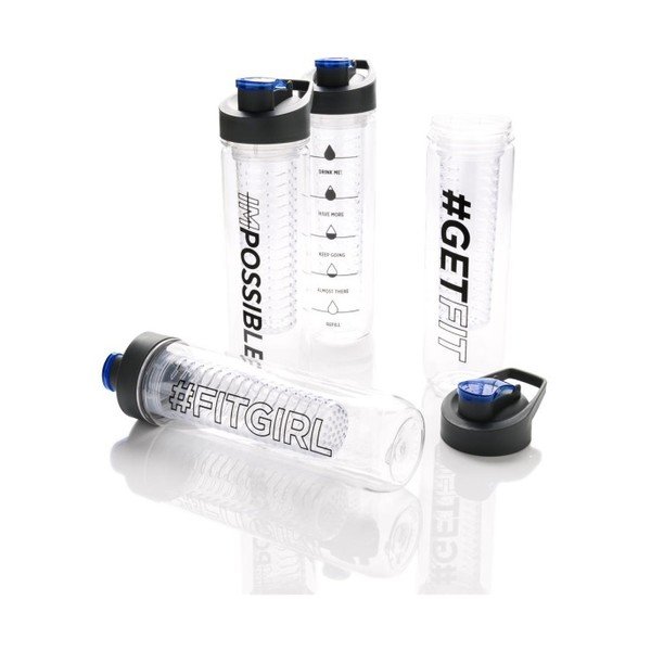 Motivacijska steklenica za sadje s cedilom XD Design Getfit, 800 ml-image-1