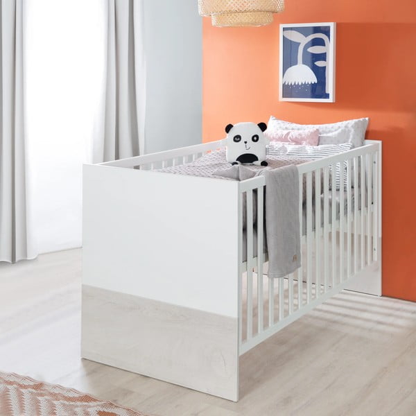 Otroška posteljica v sivi in naravni barvi 70x140 cm Julia – Roba-image-4