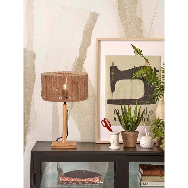 Namizna svetilka v naravni barvi s senčnikom iz jute (višina 37 cm) Iguazu – Good&Mojo-image-1