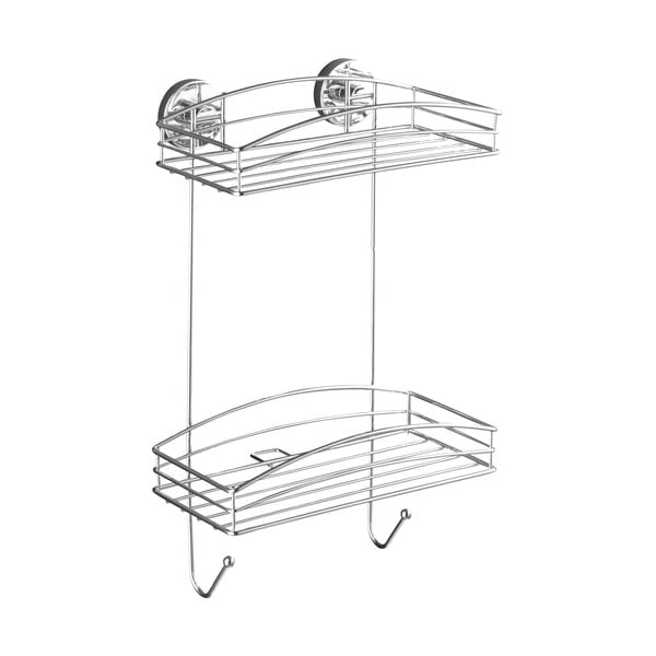 Dvonivojska kotna polica Wenko Vacuum-Loc, nosilnost do 33 kg-image-2