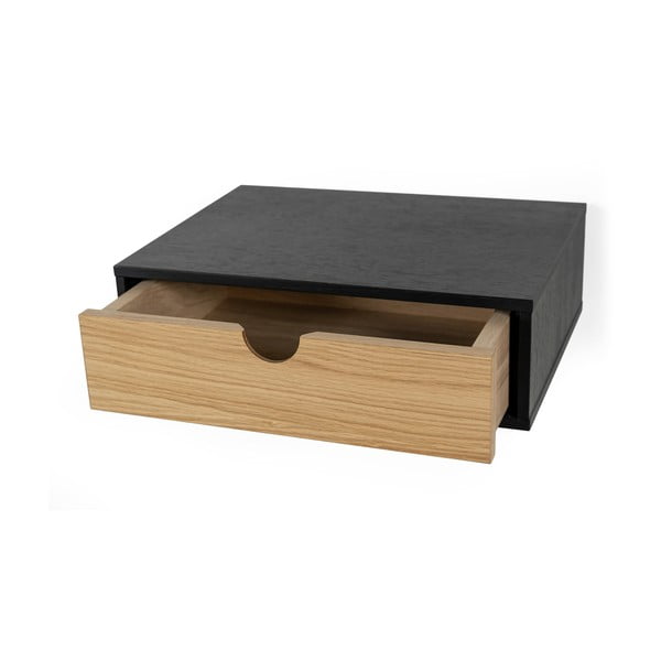 Črna stenska nočna omarica Woodman Farsta-image-2