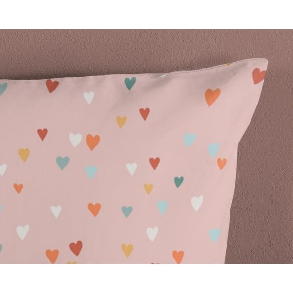 Rožnata/bež bombažna otroška posteljnina za otroško posteljico 100x135 cm Louie – Good Morning-image-3