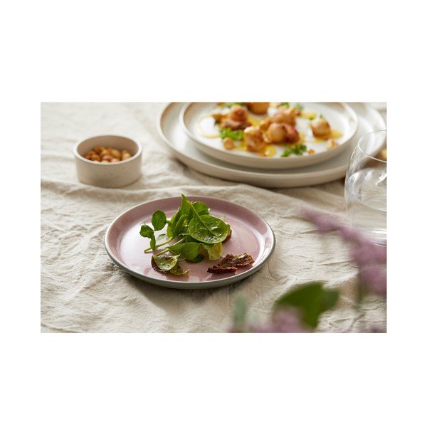 Rožnat/siv desertni krožnik iz kamenine ø 17 cm Gastro Grey/Light Pink – Bitz-image-1