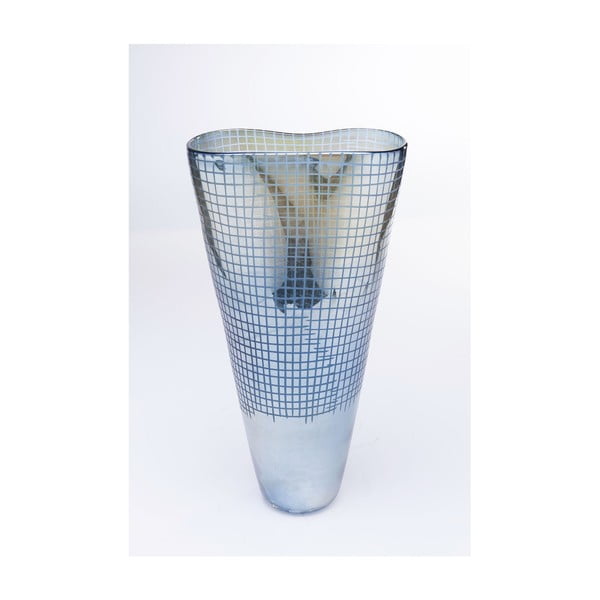Vaza iz modrega stekla Kare Design Luster, višina 48 cm