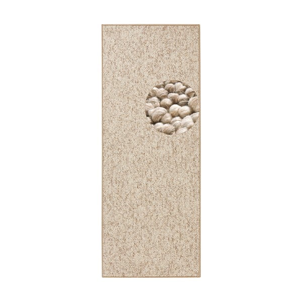 Svetlo rjav tekač 80x200 cm Wolly – BT Carpet
