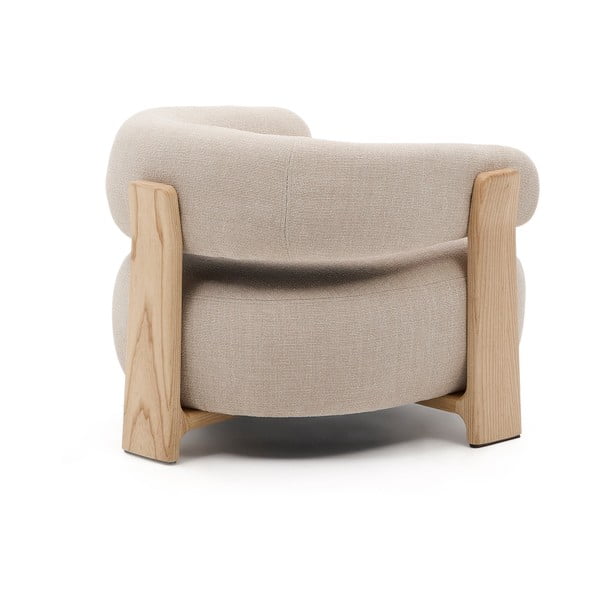 Bež fotelj iz šenilje Granite – Kave Home-image-4