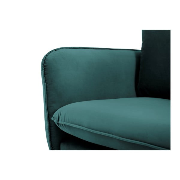 Petrolej zelen žametni kavč Cosmopolitan Design Vienna, 160 cm-image-4