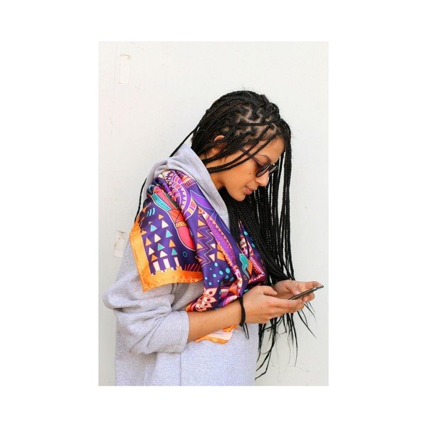 Ženski šal Madre Selva Electric Animals, 70 x 50 cm-image-1