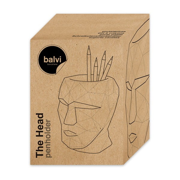 Organizator za pisalne potrebščine iz cementa Head – Balvi-image-3
