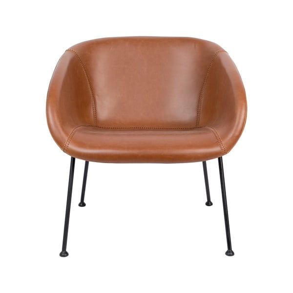 Rjav usnjen fotelj Zuiver Feston-image-2