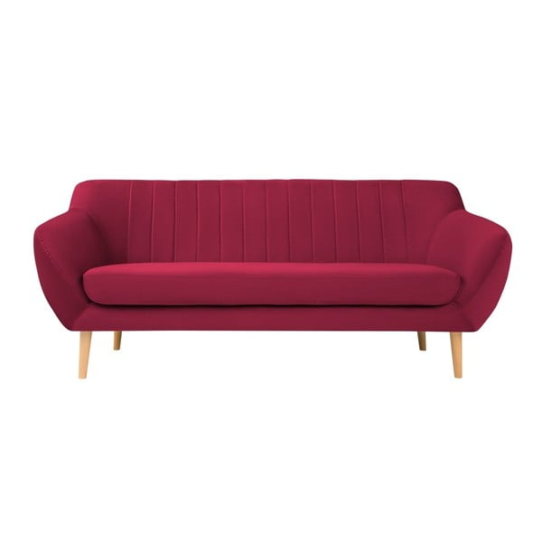 Temno roza žametni kavč Mazzini Sofas Sardaigne, 188 cm