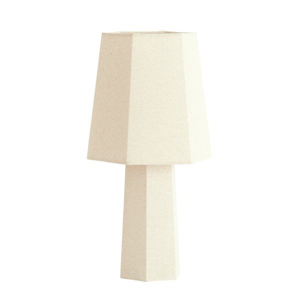 Kremno bela namizna svetilka s tekstilnim senčilom (višina 50 cm) Musabo – Light & Living