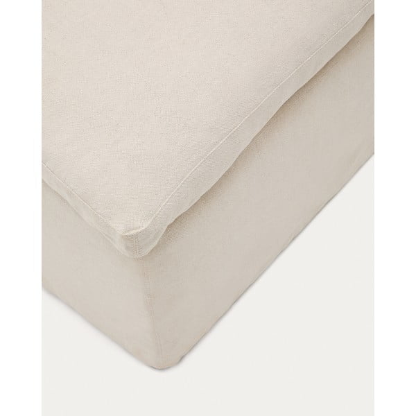 Bež lanen tabure Zenira – Kave Home-image-3