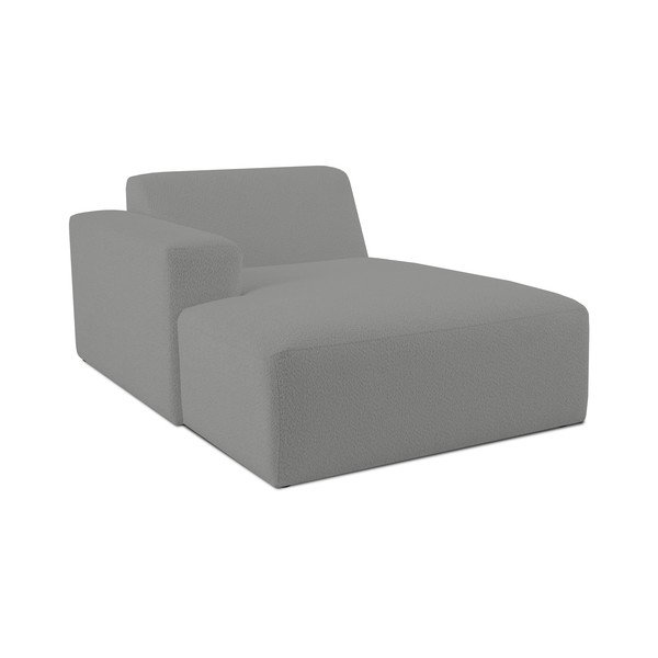 Siv modul za sedežno garnituro iz tkanine bouclé (levi kot) Roxy – Scandic-image-1