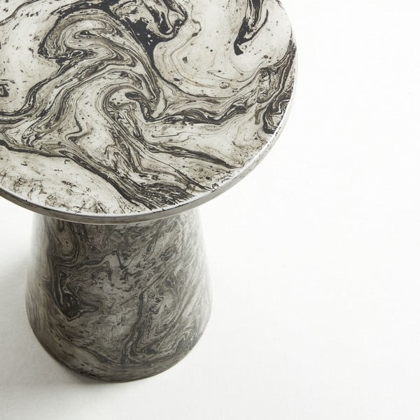 Siva dodatna mizica Kave Home Kesbury, višina 46 cm-image-3