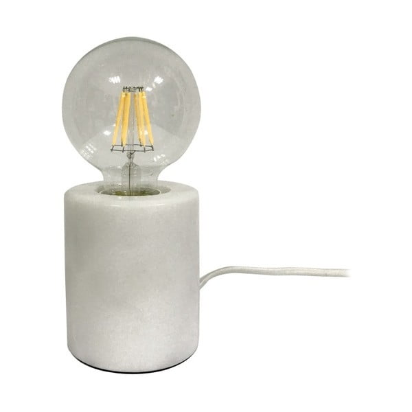 Namizna svetilka s podstavkom iz belega marmorja Leitmotiv Bar