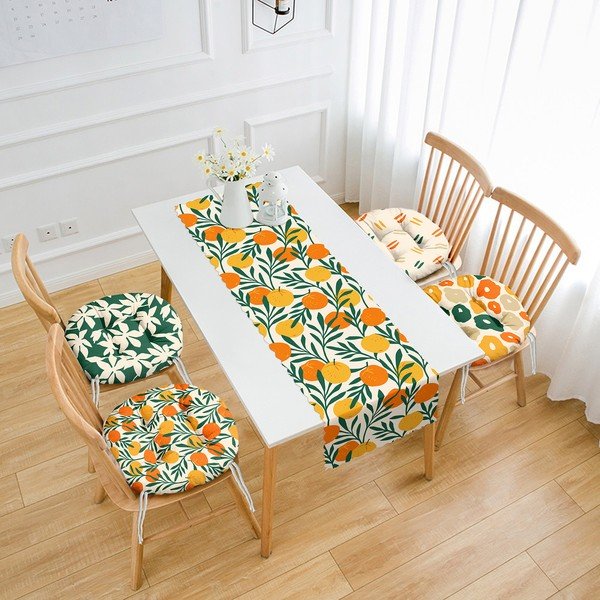 Komplet 4 sedežnih blazin in namiznega tekača - Mila Home-image-1