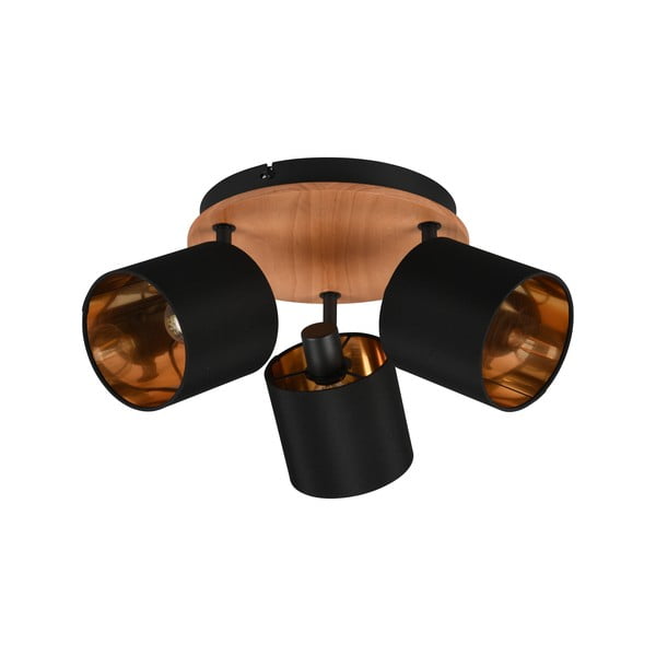 Črno/naravno točkovno svetilo ø 12 cm Tommy – Reality