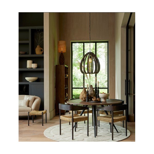 Regal iz masivnega manga v naravni barvi 95x190 cm Sondrio – Light & Living-image-3