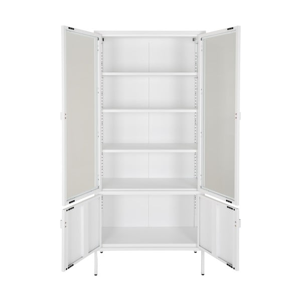 Bela kovinska vitrina 80x180 cm Brisbane – House Nordic-image-2