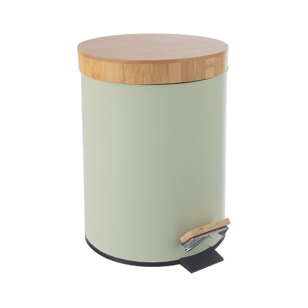 Svetlo zelen kovinski koš za smeti s pedalom 5 l Greenish – Orion-image-4